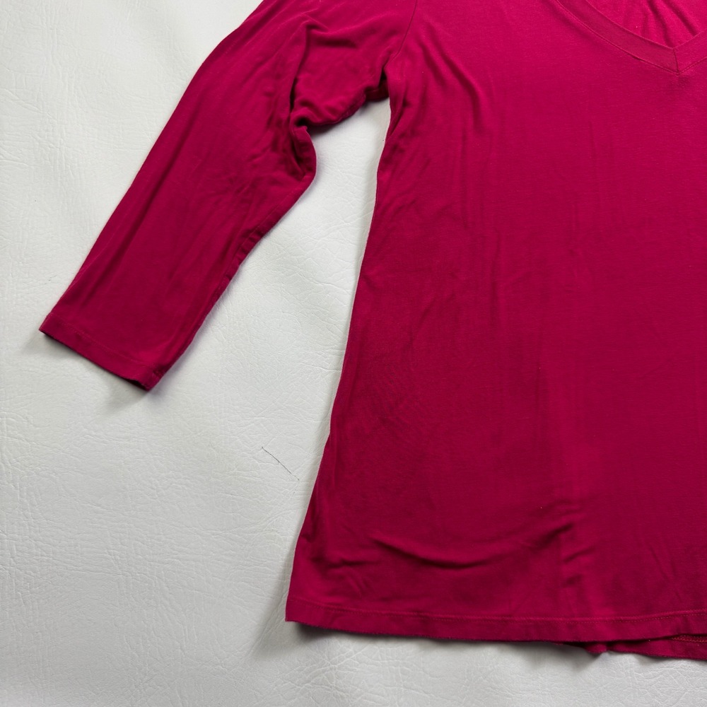 Johnny Was Womens Pink Bamboo Viscose V-Neck Long Sleeve Top T16321-9 Small - Picture 8 of 13